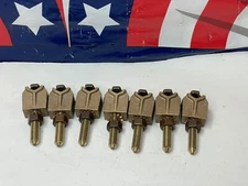 QTY 7 Penn Union Bronze Eyebolt Connector for 1/4" Bar 1/0 Sol. to 500 kcmil CU