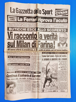 Gazette Dello Sport 20 Mai 1994 Milan Vince League Champions Barcelone