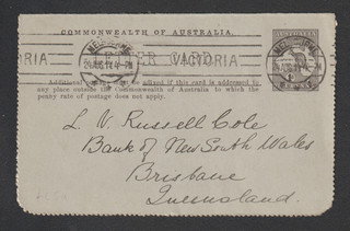 Australia 1914 Pictorial Letter Card Ballarat Melbourne Meter To Brisbane 1d Roo