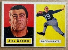 1957 Topps Football #121 Alex Webster VGEX