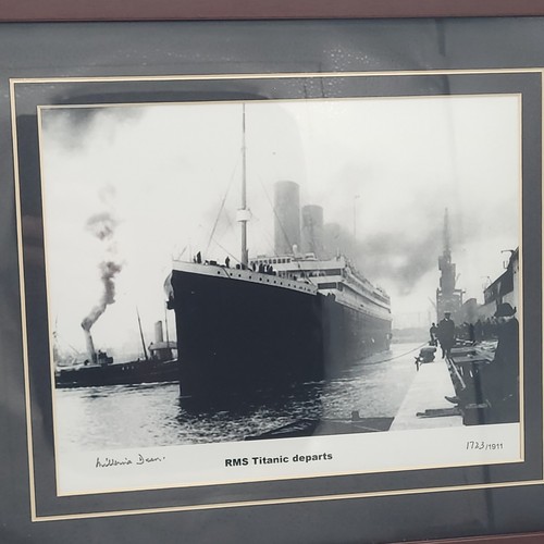 "RMS Titanic Departs" Druck handsigniert von Survivor Millvina Dean limitierte Auflage - Bild 5 von 9