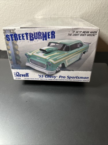 Revell Streetburner '55 Chevy Pro Sportsman Maßstab 1:25 Modellbausatz Neu Versiegelt 2046 - Bild 2 von 6
