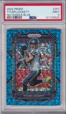 2022 Panini Prizm No Huddle Blue Prizm Tyler Lockett #257 17/79 PSA 9