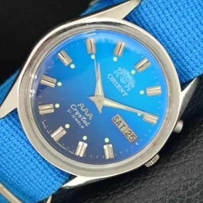 VINTAGE ORIENT AAA KRISTALL AUTOMATIK JAPAN HERREN ORIGINAL ZIFFERBLATT UHR a706890-2