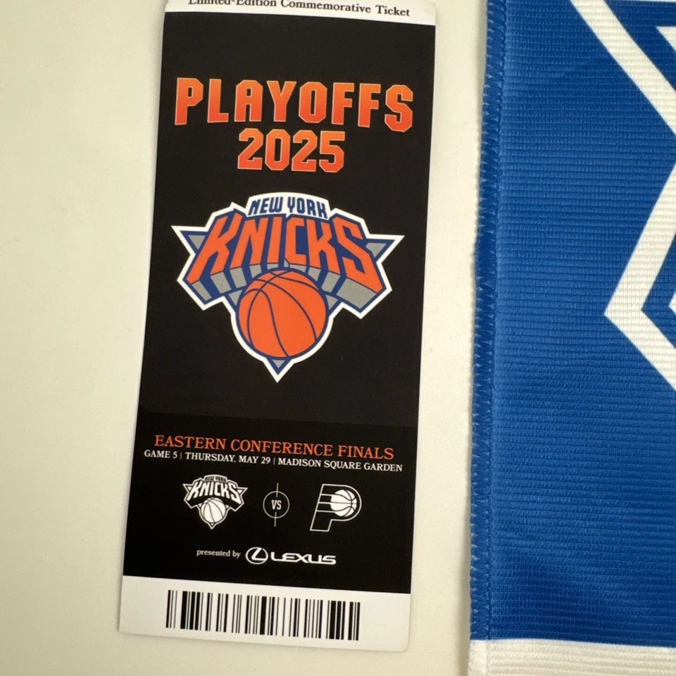 New York Knicks Toalla 2025 NBA Conferencia Este Finales Rally Toalla y Boleto Foto 3 de 4