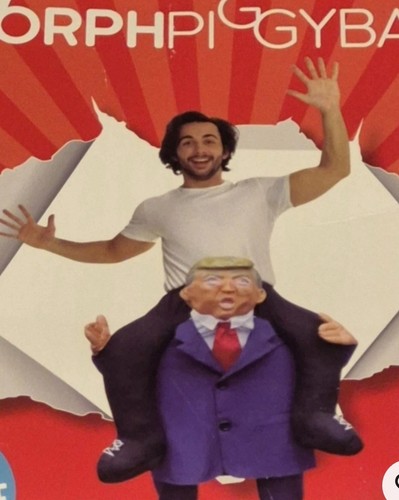Adult Donald Trump Piggyback Costume USA President Halloween Used