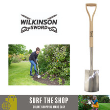 Wilkinson Sword Traditional Stainless Steel Border Spade with Ash Wood Handle
