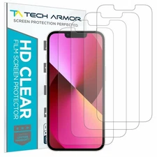 Tech Armor HD Clear Film Screen Protector Apple New iPhone 13 mini 5.4 -  4 PACK