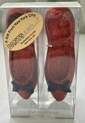 Department 56 Wizard Of Oz Ruby Slippers Tap Shoe Ornament Rockefeller Center NY