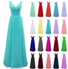 Women's Chiffon Maxi Prom Cocktail Party Ball Gown Long Evening Bridesmaid Dress