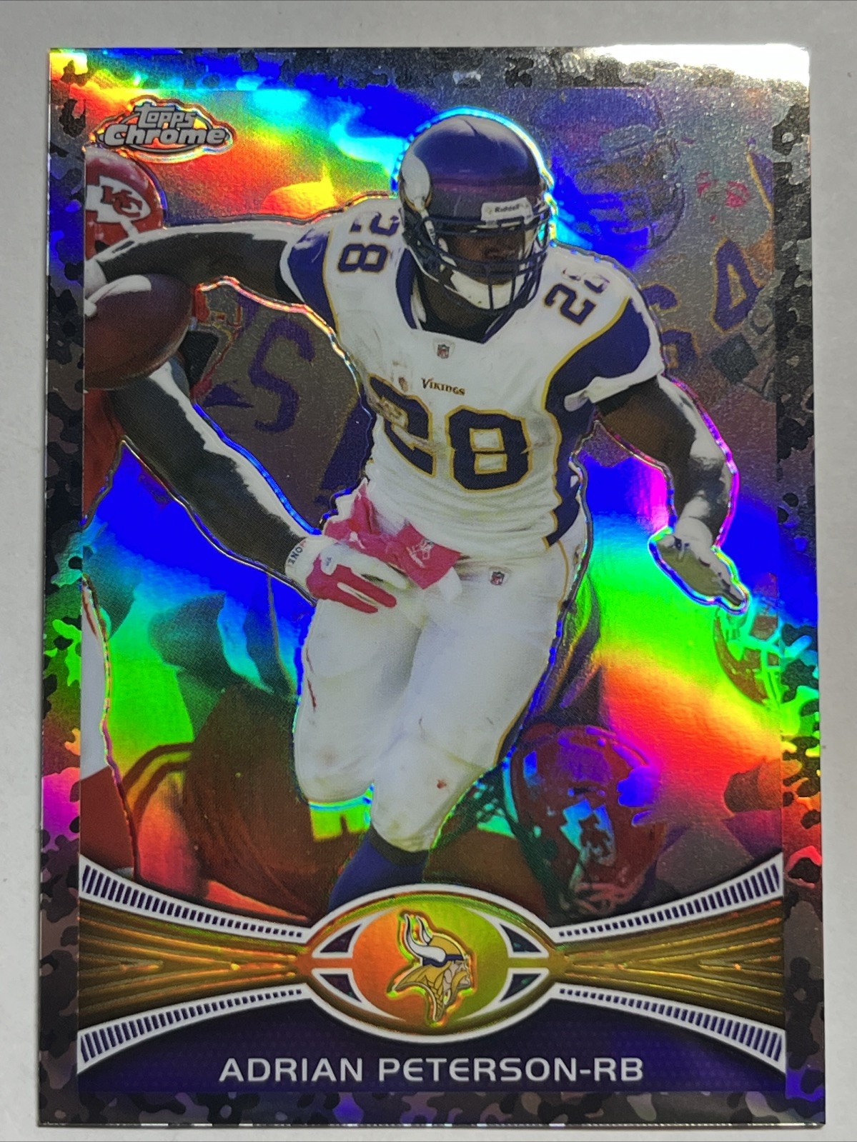 2012 Topps Chrome Adrian Peterson Camo Refractor 170/499 Minnesota Vikings