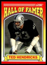 1990 Score Ted Hendricks Oakland Raiders #599