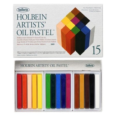 Holbein Künstler Öl Pastelle 15 verschiedene Farben Set U681 in Karton Japan