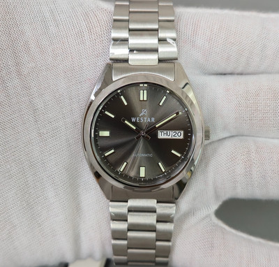 Westar 80017STN106 Automatik Schwarzes Zifferblatt Edelstahl 38mm Neu Herrenuhr