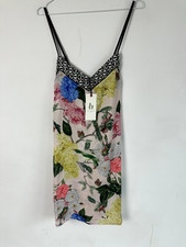 TED BAKER DRESSING GOWN Womens NEW Floral Blush Pink Blue S M Kimono belt