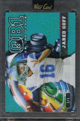 2024 Wild Card QB 1 On The Clock Jared Goff Teal Lazer 1/1 Lions Sealed