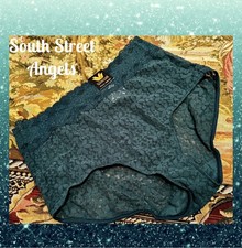 WACOAL 870405  DARK SEA  HALO LACE SEMI SHEER FULL BRIEF PANTIES XL