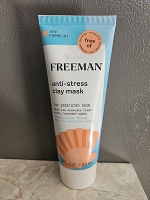 Freeman Anti-Stress Clay Mask for Irritated Skin Dead Sea Minerals Lavender 3 oz