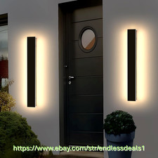 LED, Light, 23.6inch, 2 Pack Wall Sconce, Outdoor Modern LED IP65 Waterproof,