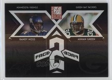 2005 Donruss Elite Face 2 Black 446/500 Randy Moss Ahman Green #CB-9 HOF 0a3