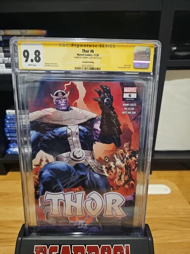 Thor #6 CGC Signature S. 9.8 2nd Printing Wraparound Cover Thanos Marvel 2020