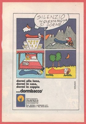 CIESSE DUVETS: Dormisacco 1978 advertising vintage advertising werbung clipping