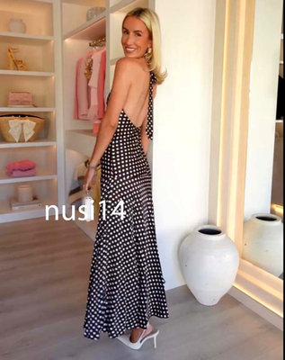 herlipto Polka Dot Open Back dress