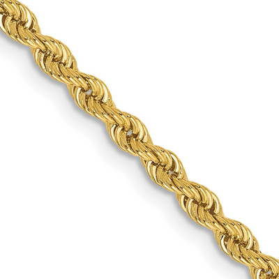 10K YG Rope Chain 2.5 ロープチェーン ネックレス 10K Yellow Gold 2.5mm Regular Rope Chain 18 Inch | eBay