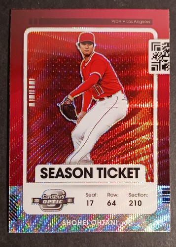 2021 Contenders Optic Shohei Ohtani Red Wave Prizm - #100 Angels Dodgers MVP