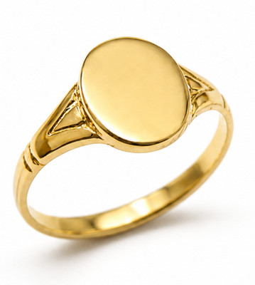 Kaedesigns New Size L New 9ct 9K 375 Yellow Gold Oval Signet Ring