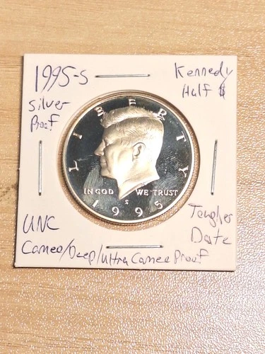 1995-S Kennedy Half Dollar 90% Silver Proof Nice Cameo Qualities Tougher Date!