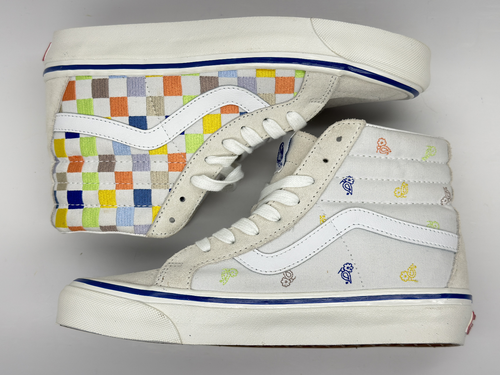 Vans Sk8-Hi DX 38 Anaheim Factory Heritage Multi Color Block Karierte Schuhe M 7 - Bild 3 von 16