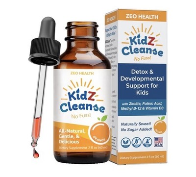 Zeolite Detox for Kids with Folinic Acid + Methyl B12 + D3 | 2 Oz