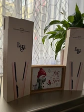 L'ange One Pass Ceramic Flat Iron Hair Straightener, Blush Pink NIB