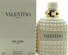 VALENTINO UOMO BORN IN ROMA IVORY EAU DE TOILETTE SPRAY FOR MEN 3.4 Oz / 100 ml