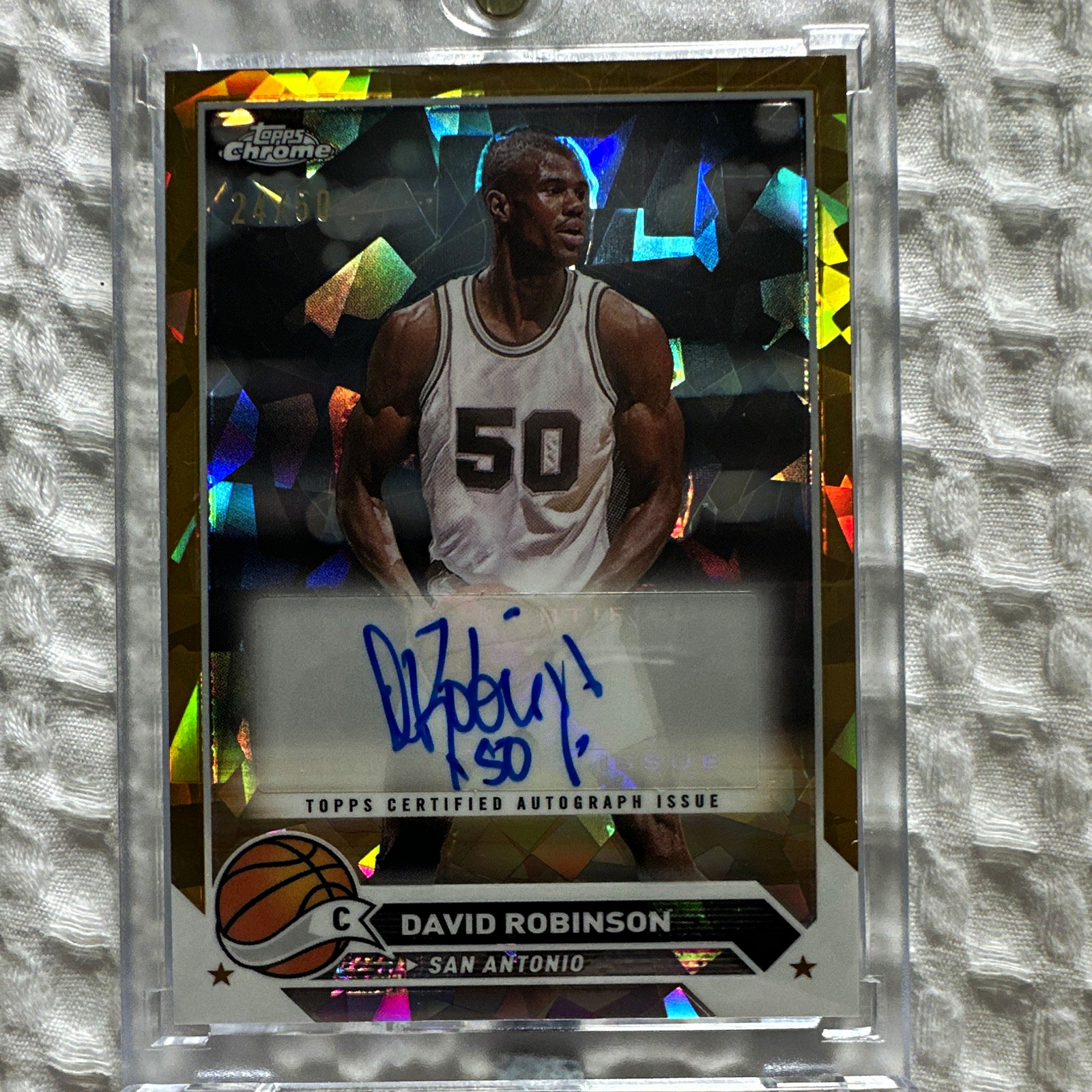 2024 Topps Chrome Sapphire Gold Auto /50 David Robinson