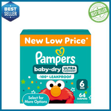 Pampers Baby Dry Baby Diapers Size 6, 64 Count
