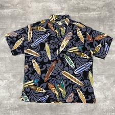 vintage KOKO ISLAND Hawaiian shirt Mens XL surf surfboard y2k cotton rayon