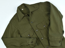 VTG 1951 Korean War Field Shirt XS Lesnow Shirt Co. OG Olive Green MIL-S-10858