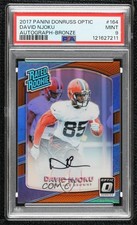 2017 Donruss Optic Rated Rookie Bronze David Njoku #164 PSA 9 MINT Auto 8uc