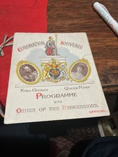 Recuerdo de coronación del rey Jorge V 1910 con procesiones