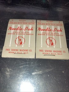 Needle Pack Free Sewing Machine Company Beverly Hills California Size 2 And 1.5
