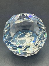 Swarovski Crystal Paperweight Clear Faceted Crystal Desk Collectible