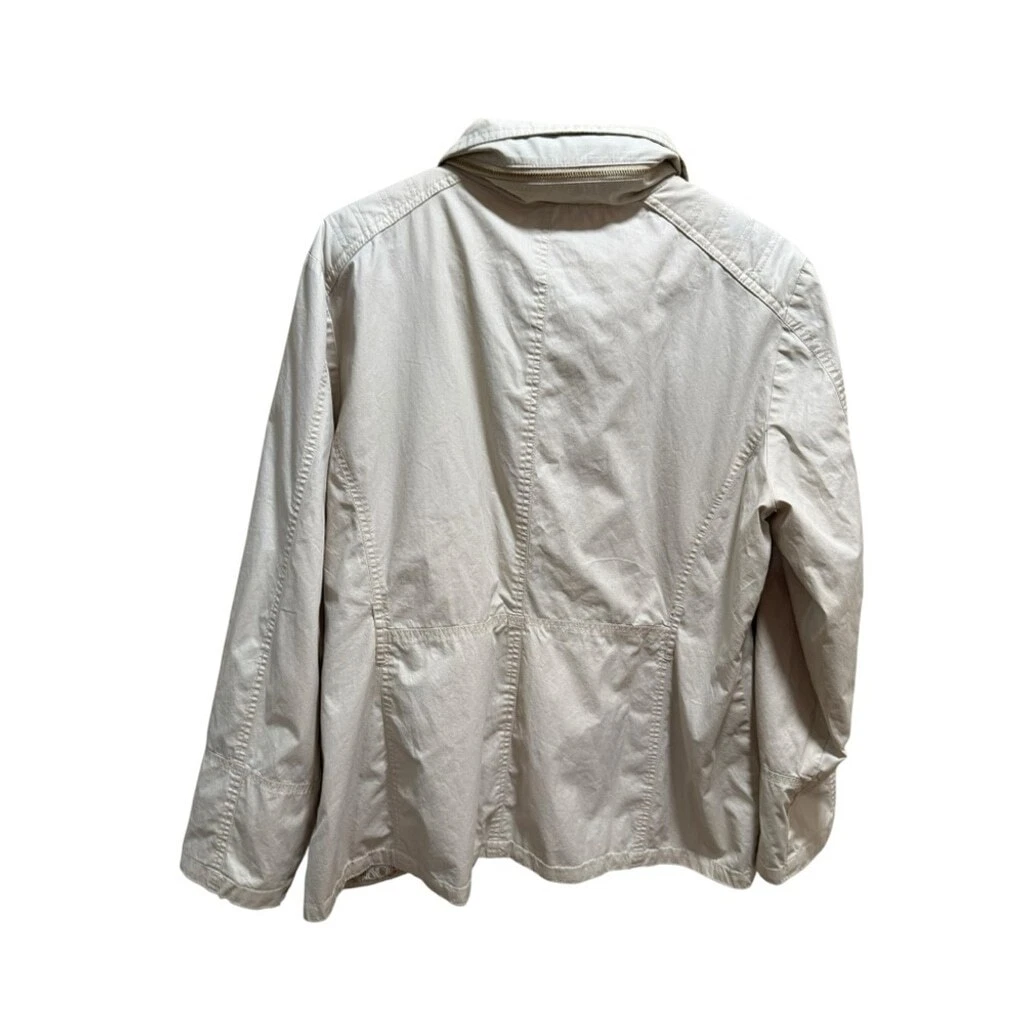 Giacca utility Michael Kors taglia XL panna con scollo a colletto e cappuccio nascosto