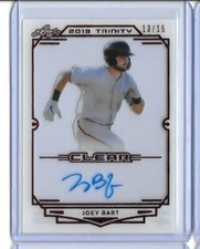 2019 Leaf Trinity JOEY BART Clear Acetate Red Foil Auto RC 13/15 Pirates