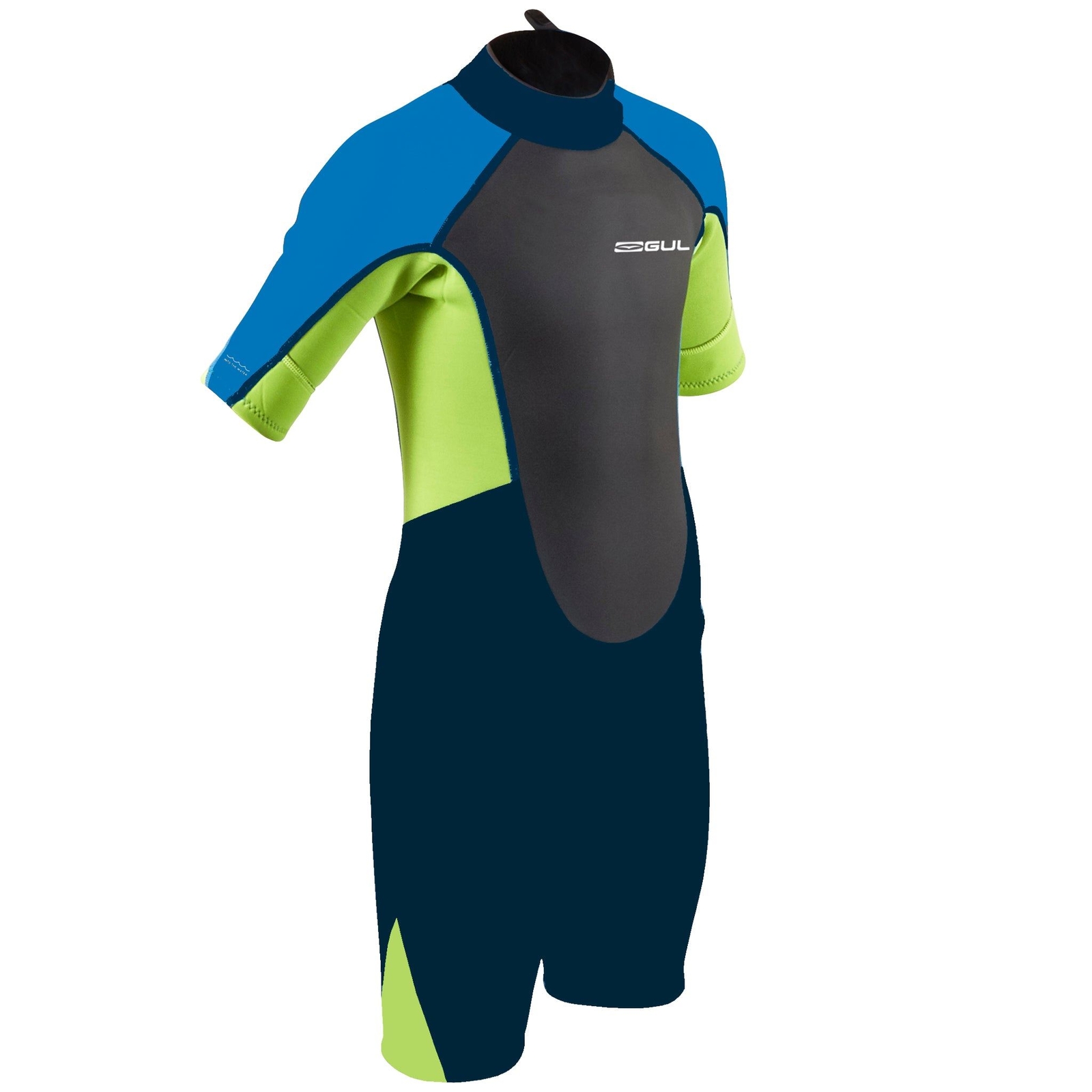 Gul Response 3/2mm Junior Shortie Wetsuit - Navy Lime - Toddler 3