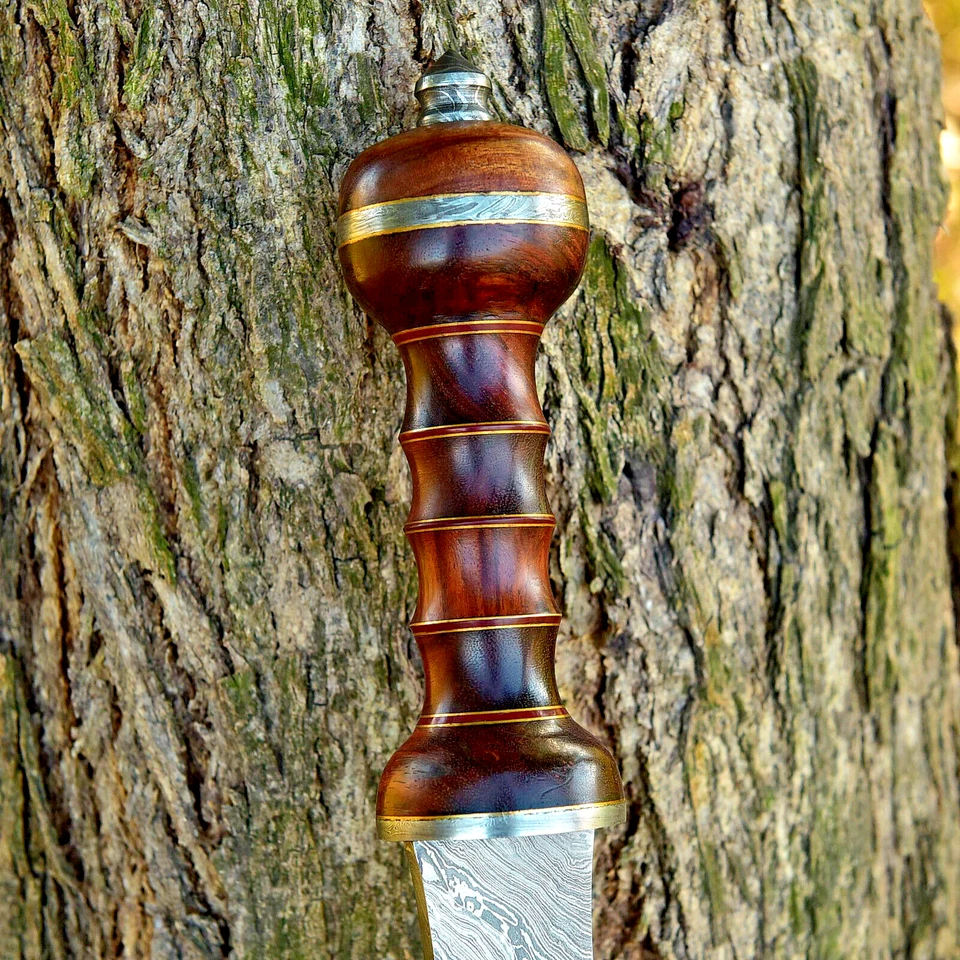 ESPADA GLADIADOR GLADIUS DE ACERO DAMASCO HECHA A MANO CON FUNDA Llevar todos los días 2913 Foto 3 de 4