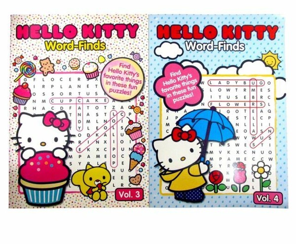 Hello Kitty Crossword Kids Word Finds Activity Books (volume 3 &amp; 4) for ...