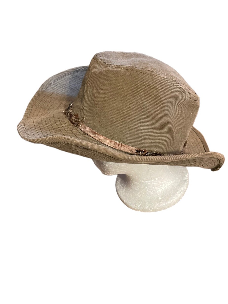 Cowboy Western Hat Cordurory Gray Distressed Size M | eBay display picture 1