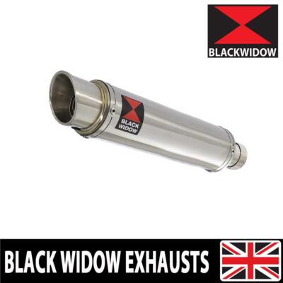 BLACK WIDOW EDELSTAHL AUSPUFF SCHALLDÄMPFER 350mm GP RUND SLIP ON SG35R